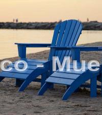 sillas para hoteles color azul, playas y exteriores