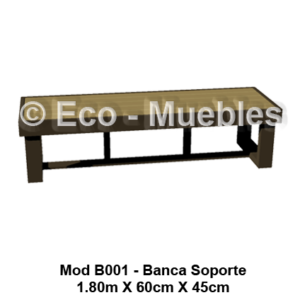 Banca de plástico para exterior B001