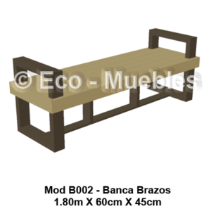 Banca de plástico para exterior B002