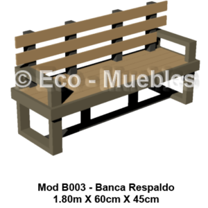 Banca de plástico para exterior B003