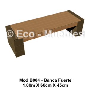 Banca de plástico para exterior B004