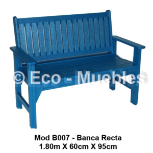 Banca de plástico para exterior B007