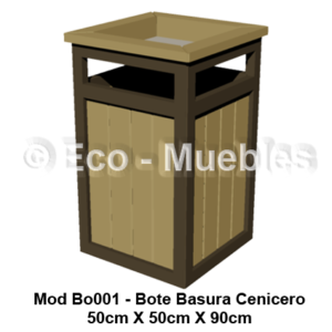 Bote de basura de plástico Bo001
