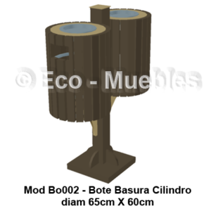 Bote de basura de plástico Bo002