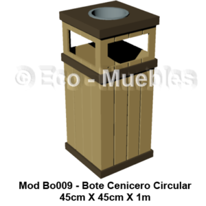 Bote de basura de plástico Bo009