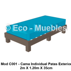 Cama balinesa de plástico C001