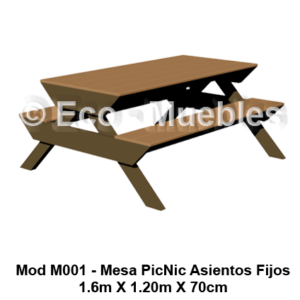 Mesa de servicio y costado de plástico M001