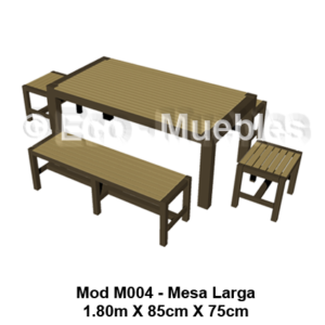 Mesa de servicio y costado de plástico M004