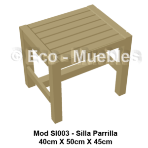 Silla y banco de plástico SI003