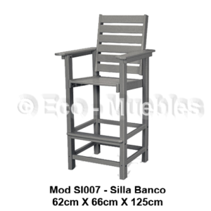 Silla y banco de plástico SI007